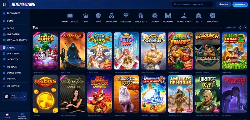 Boomerang-Bet interface